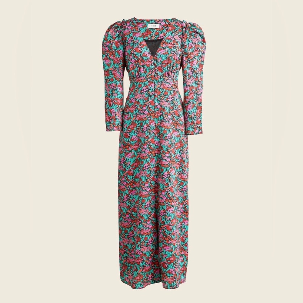 J. Crew Collection Long Sleeve Dress - Pink and Black Floral